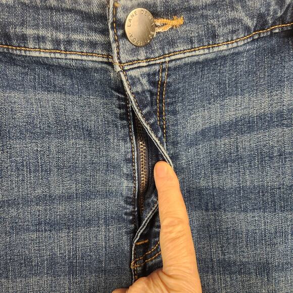 Lane Bryant Jeans Mid Rise Super Stretch Bootcut Women Plus 24R Blue Distressed - Picture 8 of 16